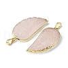 Natural Rose Quartz Pendants G-O204-03D-3