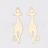 Brass Kitten Pendants X-KKC-S001-023KC-1