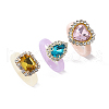 Fashionable Rhinestone Rectangle Heart Teardrop Finger Rings Sets for Women DW4272-5