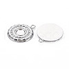 Non-Tarnish 304 Stainless Steel Pendant Cabochon Settings STAS-N097-087-NR-2