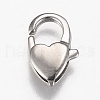Non-Tarnish Polished 316 Surgical Stainless Steel Lobster Claw Clasps X-STAS-Z013-08P-1