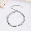Stainless Steel Chain Necklaces & Bracelets & Anklets Sets for Unisex XN7941-1-3