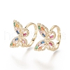 Adjustable Brass Micro Pave Cubic Zirconia Rings RJEW-F101-08G-4