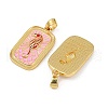 Brass Enamel Pendants KK-L190-013G-02-2