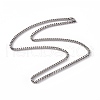 Non-Tarnish 201 Stainless Steel Box Chain Necklace for Men Women NJEW-P268-A41-1X5-1
