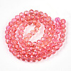 Baking Paint Transparent Glass Beads Strands X1-DGLA-A035-T4mm-A01-3