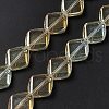 Electroplate Glass Beads Strands EGLA-L032-FR04-2