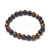 Natural Tiger Eye Bead Stretch Bracelets BJEW-K212-A-005-2