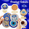 DIY Evil Eye Pattern Coaster Diamond Painting Kits DIY-TAC0016-54-16
