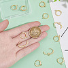 Unicraftale 12Pcs Brass Micro Pave Clear Cubic Zirconia Hoop Earring Findings KK-UN0002-23-2