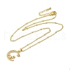 Brass Micro Pave Clear Cubic Zirconia Pendants Necklaces NJEW-K269-05G-05-2