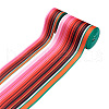 2Rolls 2 Styles Stripe Pattern Printed Polyester Grosgrain Ribbon OCOR-TA0001-37O-1