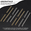 Unicraftale 100Pcs 4 Style 304 Stainless Steel Curb Chain Extender STAS-UN0054-01-5