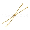 Adjustable 304 Stainless Steel Box Chain Slider Bracelet Making MAK-L038-001G-04-1