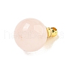 Natural Rose Quartz Perfume Bottle Pendants G-K338-22G-02-2