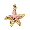 304 Stainless Steel Enamel Pendants STAS-E550-45G-1