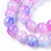 Baking Painted Crackle Glass Beads Strands X-DGLA-Q023-8mm-YS55-3