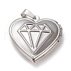 304 Stainless Steel Locket Pendants STAS-K197-05P-2