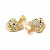 Rack Plating Brass Micro Pave Cubic Zirconia Charms KK-G456-04G-2