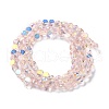 Transparent Electroplate Glass Beads Strands GLAA-Q099-I01-10-2