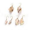 Electroplated Conch Shell Dangle Earrings EJEW-JE02984-1