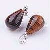 Natural Tiger Eye Pendants G-K187-04E-2