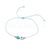 Nylon Braided Bead Adjustable Anklets AJEW-AN00605-3