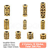 HOBBIESAY 200Pcs 20 Styles Tibetan Style Alloy Tube & Column Beads FIND-HY0003-53-2