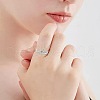 Mountain Zinc Alloy with Rhinestone Finger Rings for Women FS-WG7805C-03-3