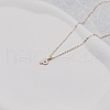 Alloy White Enamel Initial Pendant Necklaces WG51722-14-1