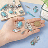  16Pcs 8 Styles Synthetic Turquoise Alloy Pendants FIND-TA0002-57-14