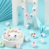 100Pcs 5 Styles UV Plating Opaque Acrylic Beads PACR-CJ0001-24-6