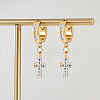 Stainless Steel Cross Hoop Earrings XZ9263-5