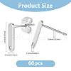 DICOSMETIC 60Pcs 201 Stainless Steel Stud Earring Findings with Hole FIND-DC0006-59-2