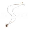 Magnetic Moon & Star with Rhinestone Pendant Necklaces for Girl Women NJEW-B081-01A-2