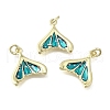 Brass Enamel Charms KK-U072-09G-1