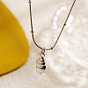 Stainless Steel Shell Shape Pendant Necklace for Women WM5854-2-1