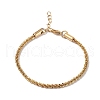 Ion Plating(IP) 304 Stainless Steel Bone Rope Chain Bracelet for Women BJEW-I311-01C-G-1