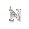 304 Stainless Steel Micro Pave Cubic Zirconia Pendants STAS-H228-06P-N-1