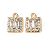 Brass Micro Pave Cubic Zirconia Pendants KK-A253-14G-1
