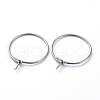 316 Surgical Stainless Steel Hoop Earring Findings STAS-J025-01G-P-P-1
