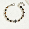 Natural Tiger Eye & Non-magnetic Synthetic Hematite Bead Bracelets for Daily Wear and Parties EA3590-1-2
