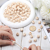 Gorgecraft 150Pcs 3 Styles Printed Wood Beads WOOD-GF0001-98-3