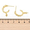 Rack Plating Brass Micro Pave Clear Cubic Zirconia Studs Earrings Finding KK-T072-10G-3