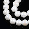 Electroplate Opaque Glass Beads Strands GLAA-T032-P10mm-AB02-2