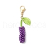Mulberry Glass Seed Beaded Pendant Decorations HJEW-MZ00267-01-2