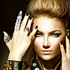 ANATTASOUL Siam Rhinestone Skull Wide Dome & Eagle Claw & Finger Nail Tip Claw Rings & Skeleton Full Hand Ring Bracelet AJEW-AN0007-07-6