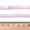 Electroplate Opauqe Glass Beads Strands EGLA-U004-02D-4