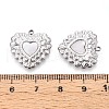 304 Stainless Steel Pave Natural White Shell Pendants STAS-N109-203P-3