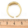 Brass Micro Pave Clear Cubic Zirconia Cuff Finger Rings for Women RJEW-B112-02GP-5